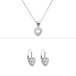 HEART srebrni set