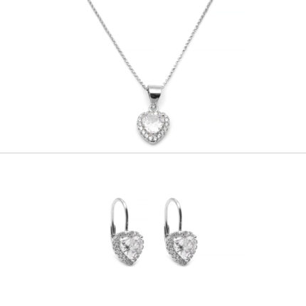 HEART srebrni set