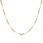 SMALL BEADS srebrna ogrlica s pozlatom