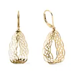 PERFECT CUT srebrne naušnice s pozlatom