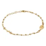 KRIŽ I DJEVICA MARIJA srebrna narukvica s pozlatom