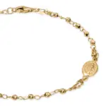 KRIŽ I DJEVICA MARIJA srebrna narukvica s pozlatom - Slika 2