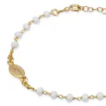 KRIŽ I DJEVICA MARIJA srebrna narukvica s pozlatom - Slika 2