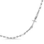 KRIŽ I DJEVICA MARIJA srebrna ogrlica - Slika 2