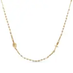 KRIŽ I DJEVICA MARIJA srebrna ogrlica s pozlatom