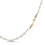 KRIŽ I DJEVICA MARIJA srebrna ogrlica s pozlatom - Slika 2