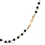 KRIŽ I DJEVICA MARIJA srebrna ogrlica s pozlatom - Slika 2